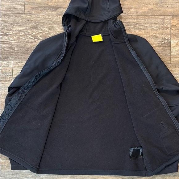 Burton Men's Size S Hoodie Jacket Full Zip Black on Black Logo Hidden Pocket - Picture 11 of 15